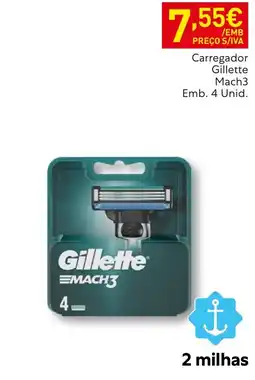 Recheio Carregador gillette mach3 promoção