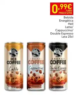 Recheio Hell energy coffee latte cappuccino double espresso promoção