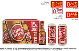 Recheio Cerveja Super Bock mini promoção