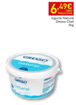 Recheio logurte natural gresso chef promoção