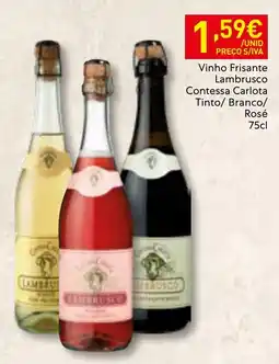Recheio Vinho Frisante Lambrusco Contessa Carlota promoção