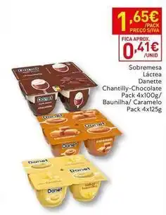 Recheio Danone - sobremesa láctea danette chantilly-chocolate promoção