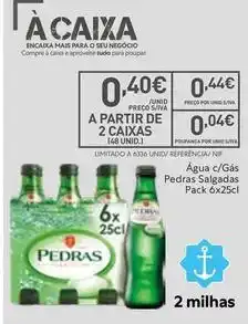 Recheio Pedras salgadas - água c/gas promoção