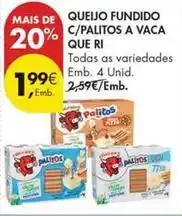 Pingo Doce As - queijo fundido c/ palitos a vaca promoção