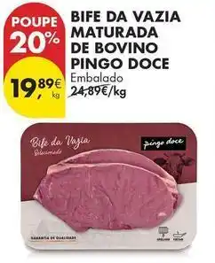 Pingo Doce Pingo doce - bife da vazia maturada de bovino promoção