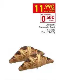 Recheio Croissant creme de avella e cacau promoção