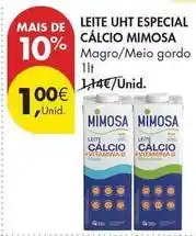 Pingo Doce Mimosa - leite uht especial cálcio promoção