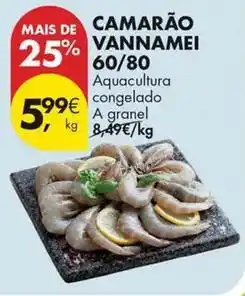 Pingo Doce A+ - camarão vannamei 60/80 promoção