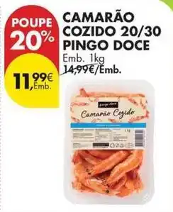 Pingo Doce Pingo doce - camarão cozido 20/30 promoção