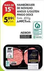 Pingo Doce Pingo doce - hambúrguer de novilho angus s/gluten promoção