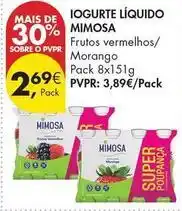 Pingo Doce Mimosa - iogurte liquido promoção