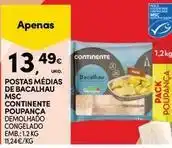 Continente Bom dia Continente - postas medias de bacalhau msc promoção