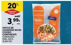 Continente Bom dia Continente - miolo de camarao cozido promoção