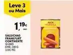 Continente Bom dia Frankfurt - salsichas continente promoção