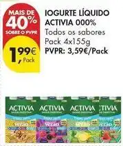 Pingo Doce Danone - iogurte liquido activia promoção