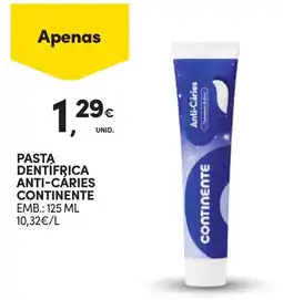 Continente Pasta dentífrica anti-cáries continente promoção