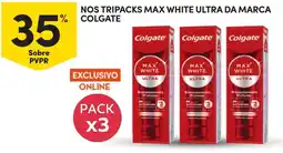 Continente tripacks max white ultra da marca colgate promoção