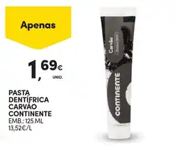 Continente Pasta dentífrica carvão continente promoção