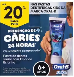 Continente Pasta de dentes júnior com flúor de estanho oral-b promoção