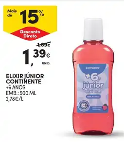 Continente elixir júnior continente promoção