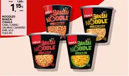 Continente Noodles banzai caril/carne/ galinha/camarão promoção