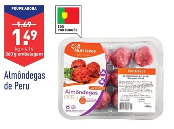 ALDI Almôndegas de Peru 360g promoção