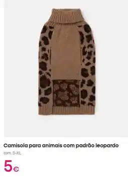 Pepco com - camisola para animalis com padrão leopardo promoção