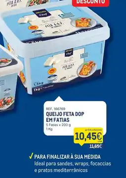 Makro Queijo feta dop em fatias promoção