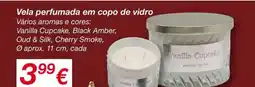 kik Vela perfumada em copo de vidro promoção