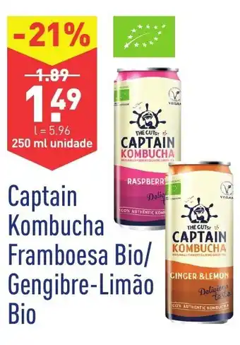 ALDI Captain Kombucha Framboesa Bio/Gengibre-Limão Bio promoção