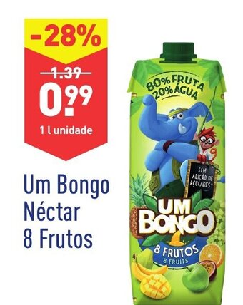 ALDI Um Bongo Néctar 8 Frutos 1L promoção