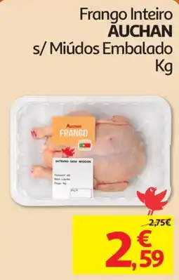 Auchan Frango inteiro auchan s/ miúdos embalado promoção
