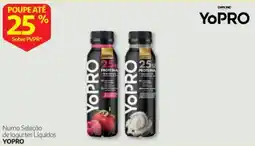 Auchan Yopro numa seleção de iogurtes líquidos promoção