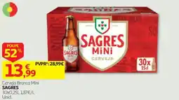 Auchan Cerveja Branca Mini Sagres promoção