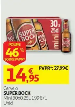 Auchan Cerveja super bock mini promoção