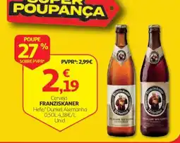 Auchan Cerveja Franziskaner Hefe/Dunkel Alemanha promoção