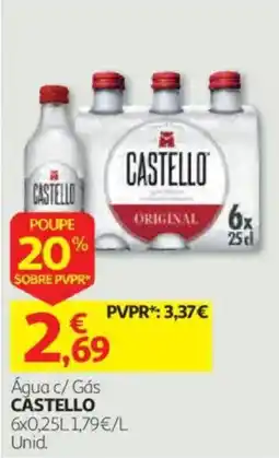 Auchan Água c/ Gás Castello promoção