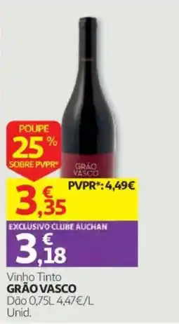 Auchan vinho tinto grão vasco promoção