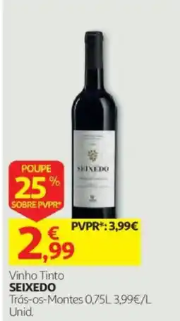 Auchan Vinho Tinto Seixedo promoção