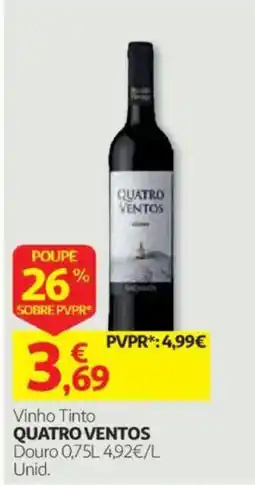 Auchan vinho tinto quatro ventos promoção