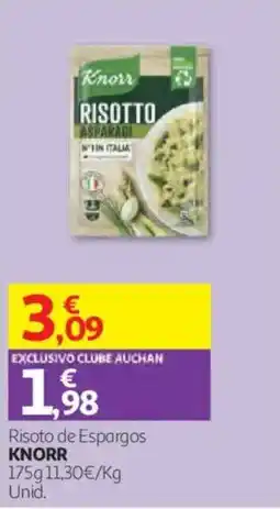 Auchan Risoto de Espargos Knorr promoção