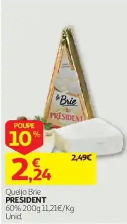 Auchan Queijo Brie President promoção