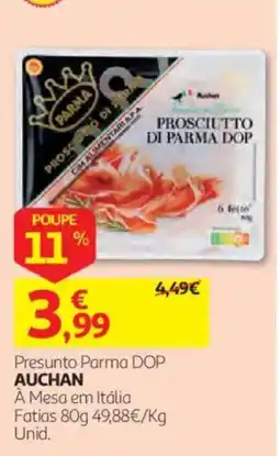 Auchan Presunto Parma DOP Auchan promoção