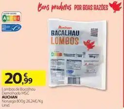 Auchan Lombos de bacalhau demolhado msc auchan promoção