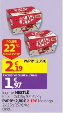 Auchan Logurte nestlé kit kat promoção