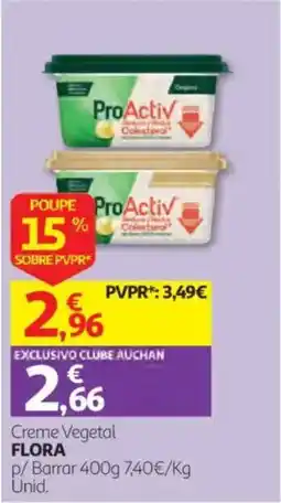 Auchan Creme Vegetal Flora promoção