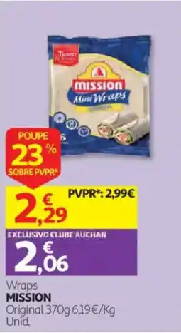 Auchan Wraps mission promoção