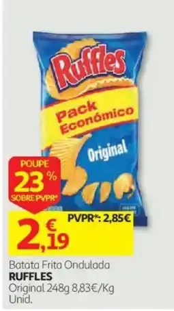 Auchan Batata Frita Ondulada RUFFLES Original promoção