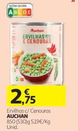 Auchan Ervilhas c/ Cenouras Auchan promoção