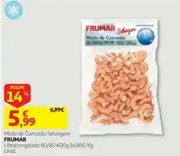 Auchan miolo de camarão selvagem frumar promoção